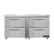 Continental Refrigerator DF60N-U-D Designer Line Undercounter Freezer 60"W Two-section