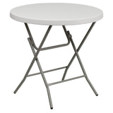 Flash Furniture RB-32R-GW-GG Folding Table 31-1/2" Dia. X 30-1/4"H Seats Up To 3 Adults