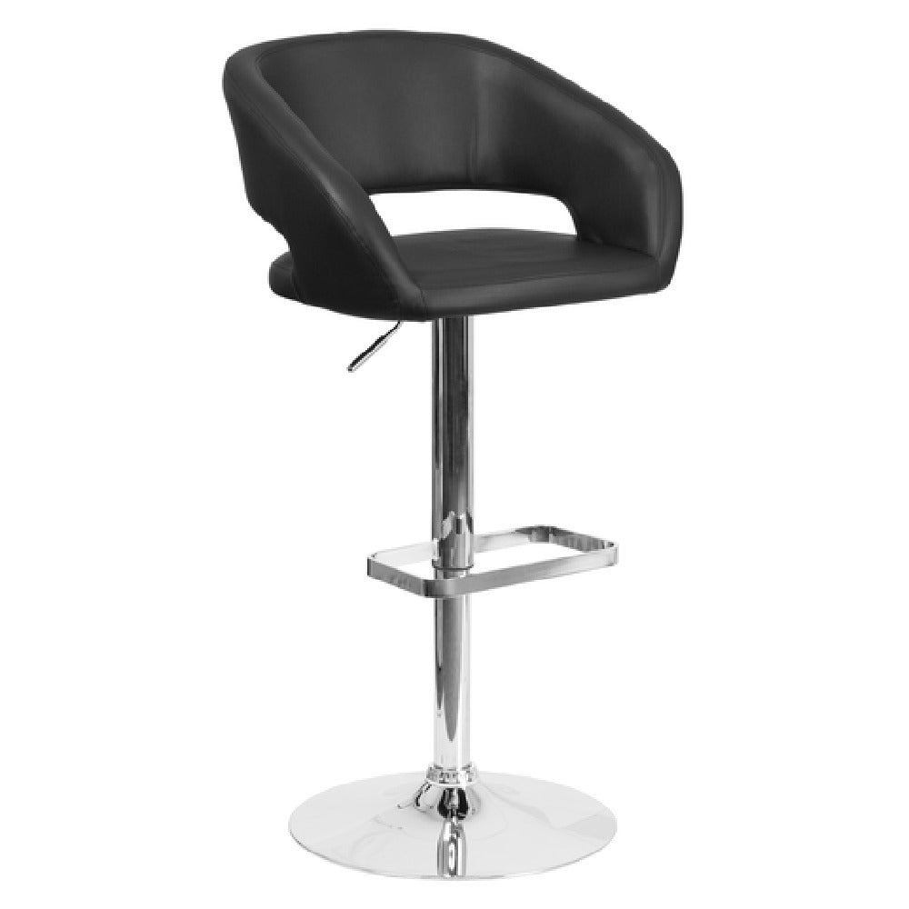 Flash Furniture CH-122070-BK-GG Swivel Bar Stool Adjustable Height Contemporary Style