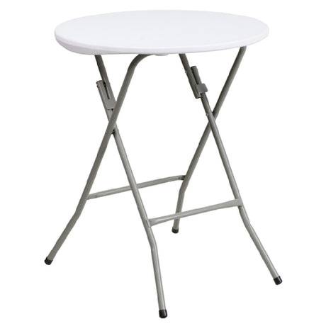 Flash Furniture DAD-YCZ-80R-1-SM-GW-GG Folding Table 24" Dia. X 29-3/8"H Seats Up To 2 Adults