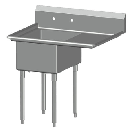 SPG 1N2430-RD24 - Universal Stainless Sink, One Compartment, 24" Right-hand Drainboard