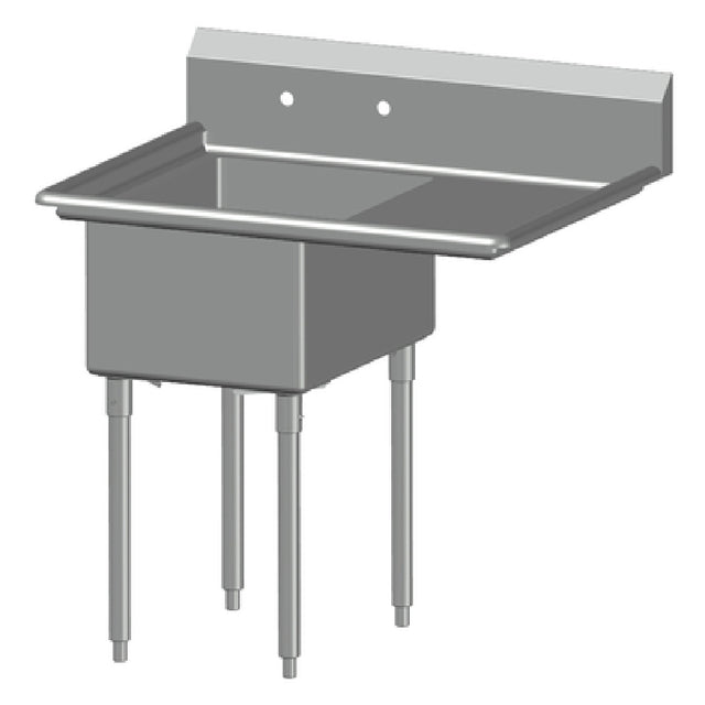 SPG 1N20-RD24 - Universal Stainless Sink, One Compartment, 24" Right-hand Drainboard