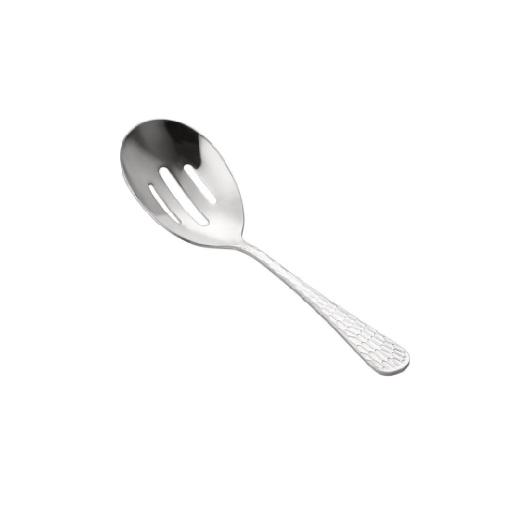 CAC China 8015-22 Auspicious Slotted Spoon 9"L Extra Heavy Weight