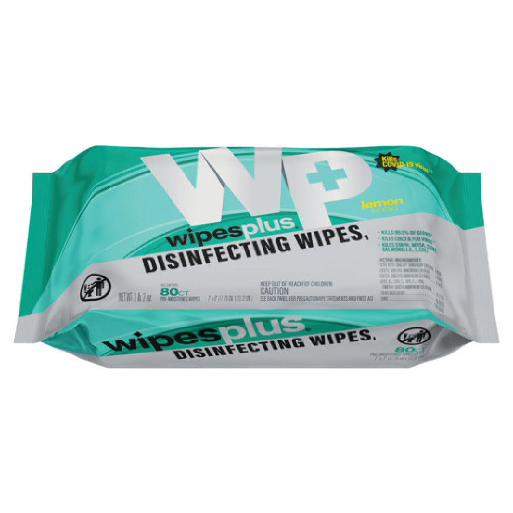 Carlisle 37701 WipesPlus® Disinfecting Surface Wipes Refill Pack White (80 Wipes Per Pack 12 Packs Per Case)