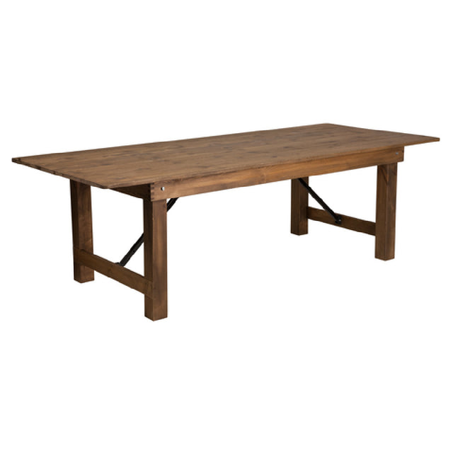 Flash Furniture XA-F-96X40-GG Hercules Series Folding Rustic Farm Table 96"W X 40"D X 30"H