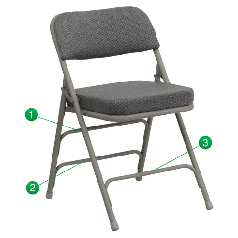 Flash Furniture HA-MC320AF-GRY-GG Hercules Series Premium Folding Chair 300 Lb. Weight Capacity