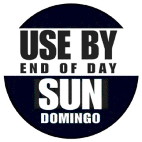 Hubert 75229 - Food Rotation Label, "Use By End Of Day Sunday", 3/4" Dia.