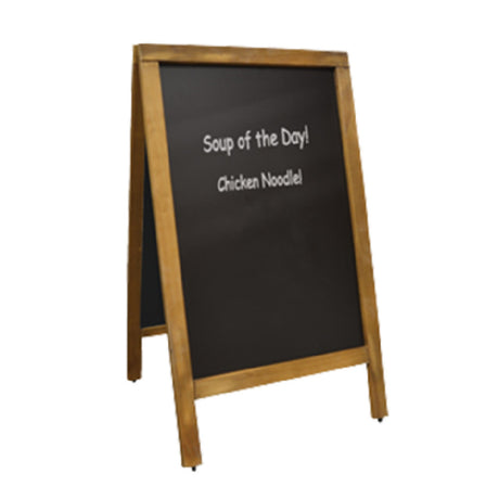 Omcan 31396 (31396) Menu Chalk Board Mahogany Color Frame Includes Chalks