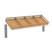 Steelite MGCIAY18NSXX - CRATE RACK STAINLESS STEEL NATURAL BAMBOO, Crate Rack, Ss Natural Bamboo