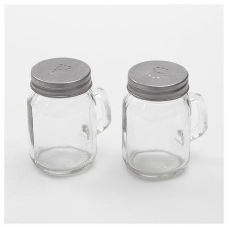 American Metalcraft MSP4 Mason Jar Salt & Pepper Shaker Set 4 Oz. 5"L X 4-3/4"W X 4"H