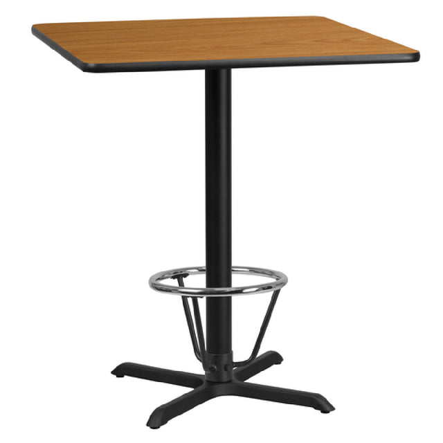 Flash Furniture XU-NATTB-3636-T3030B-3CFR-GG Table 36"W X 36"D X 43-1/8"H Bar Height