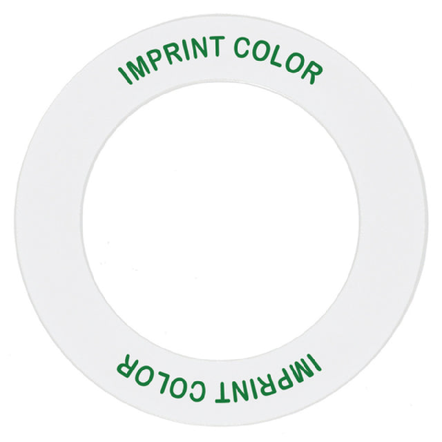 Hubert 43515 - Expressly HUBERT® Plastic White/Green Squeeze Bottle ID Ring - 3 1/2"Dia