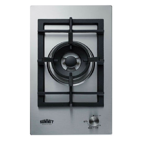 Summit GCJ1SS Gas Cooktop 12" W (1) Sealed Dual Flame Burner: 15300 BTU