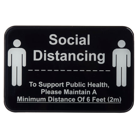 Tablecraft 10595 Sign "Social Distance" 6" X 9"