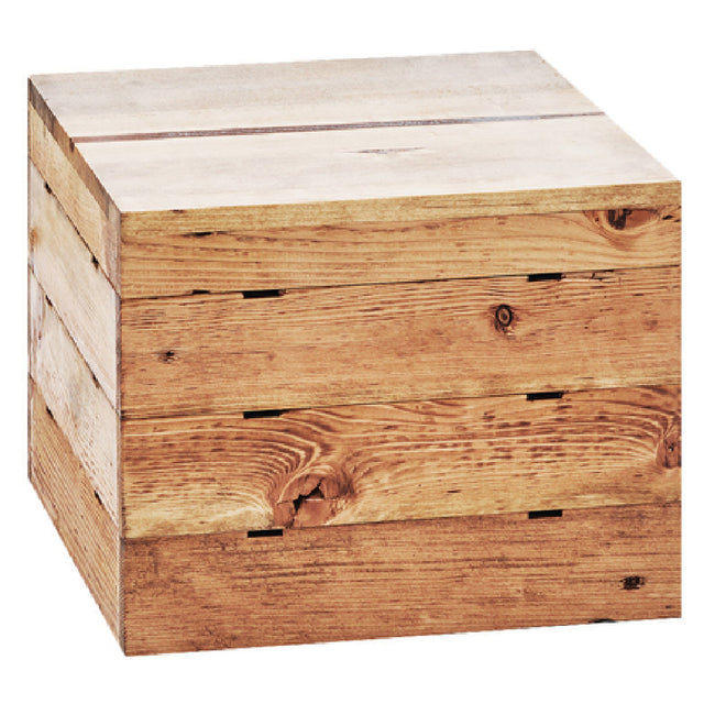 Cal Mil 3628-10-99 Madera Crate Riser 12"W X 12"D X 10"H Square Slotted For Brackets