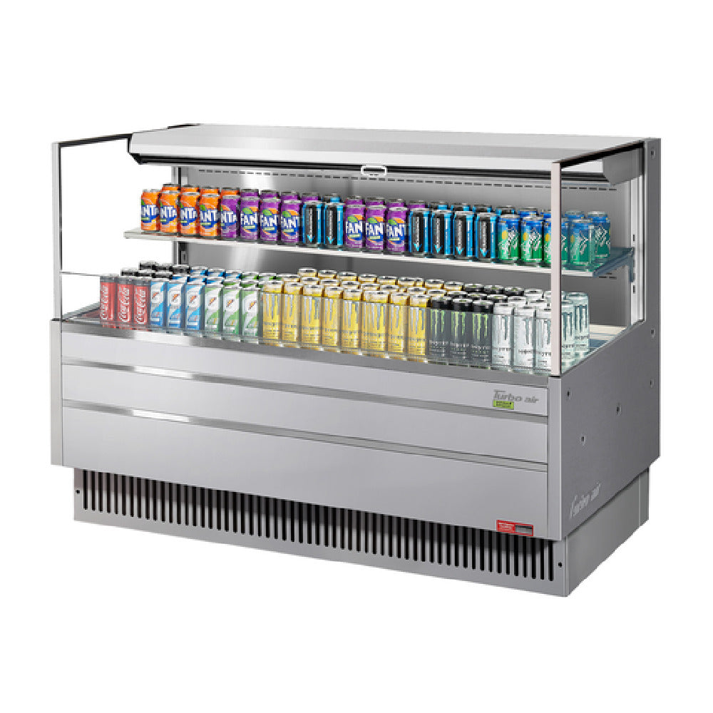 Turbo Air TOM-60L-UF-S-2S-N Horizontal Open Display Merchandiser Low-profile 13.0 Cu. Ft. Capacity