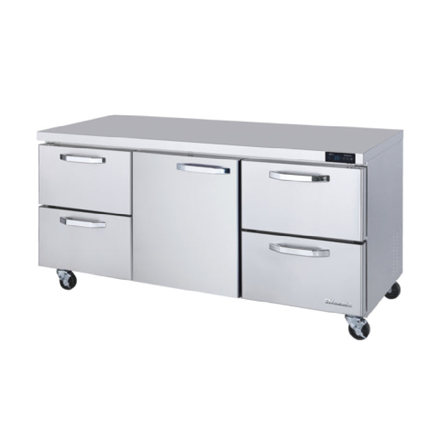 Blue Air BLUR72-D4RL-HC Undercounter Refrigerator Three-section 72-3/8"W