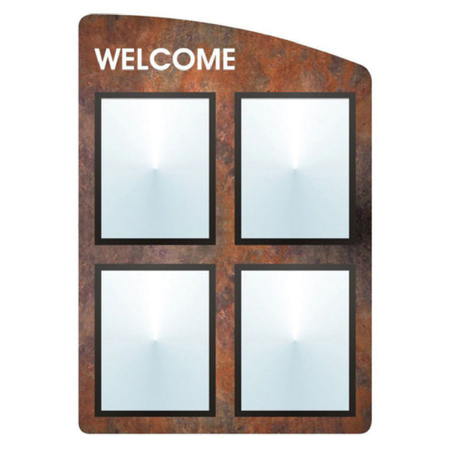 Hubert 41343 - Menu Board, 4-pocket, Wall-mount
