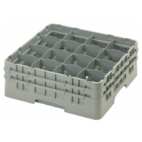 Cambro 16S534151 Camrack® Glass Rack With (2) Soft Gray Extenders Full Size