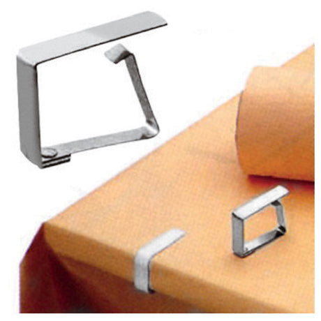 Paderno 42953-04 Tablecloth Clips 2"L X 1/2"W X 1-3/4"H Stainless Steel