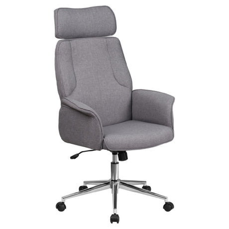 Flash Furniture CH-CX0944H-GY-GG Executive Swivel Office Chair 46" To 49-1/2" Adjustable Height