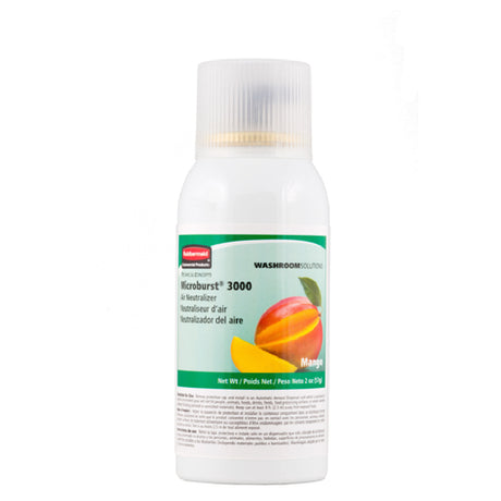 Rubbermaid FG401690 - TC Microburst® 3000 Aerosol Air Neutralizer Refill, Mango (V.OC Compliant In All U.S. States, Canada & Mexico) (sold In Case Quantities Only)