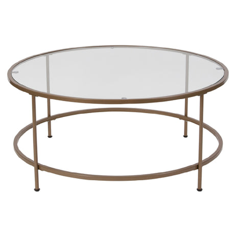 Flash Furniture NAN-JN-21750CT-GG Astoria Collection Coffee Table 35-1/4" Dia. X 15-1/4"H