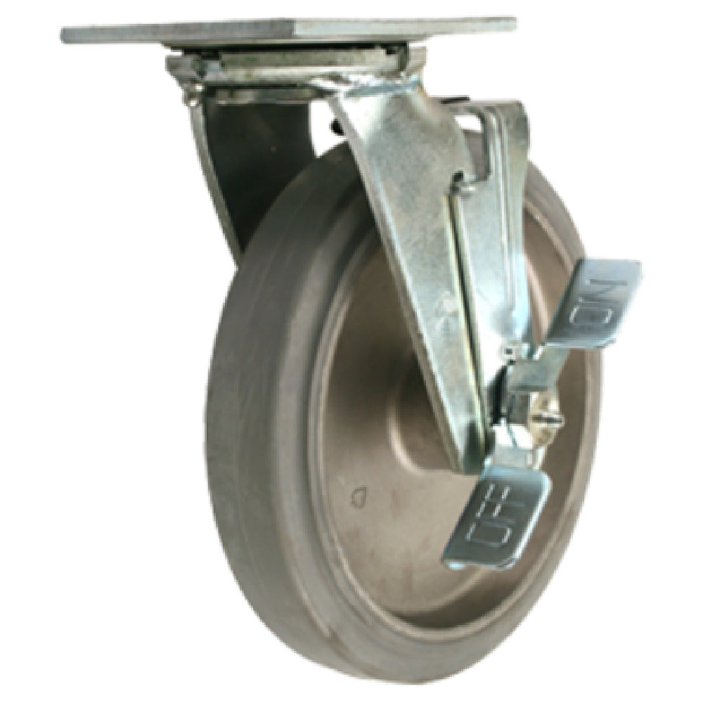 Forbes Industries 1639-S/BK Replacement Caster 8" Dia. MOR Gray Wheel (cast Aluminum Hub)