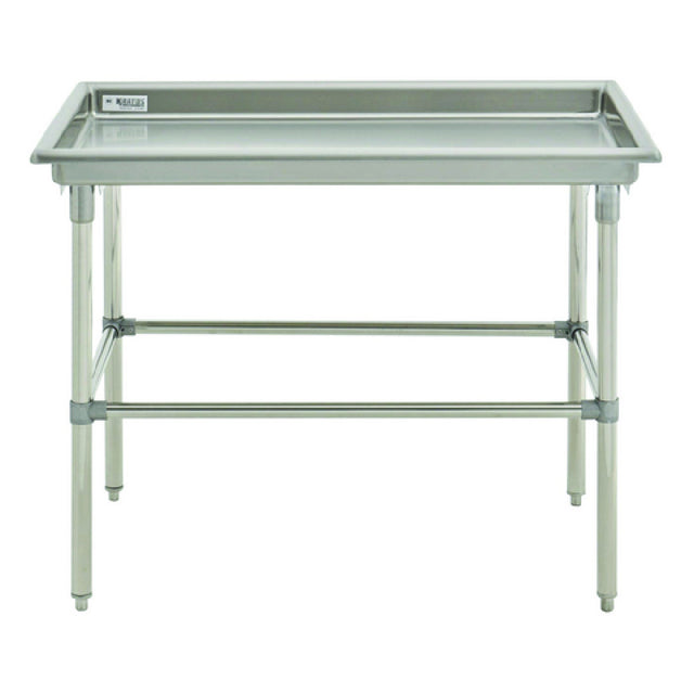 Hubert 87431 - Kratos Sorting Table, 30"W X 48"D X 37-1/2"H, 16-ga 304 Stainless Steel