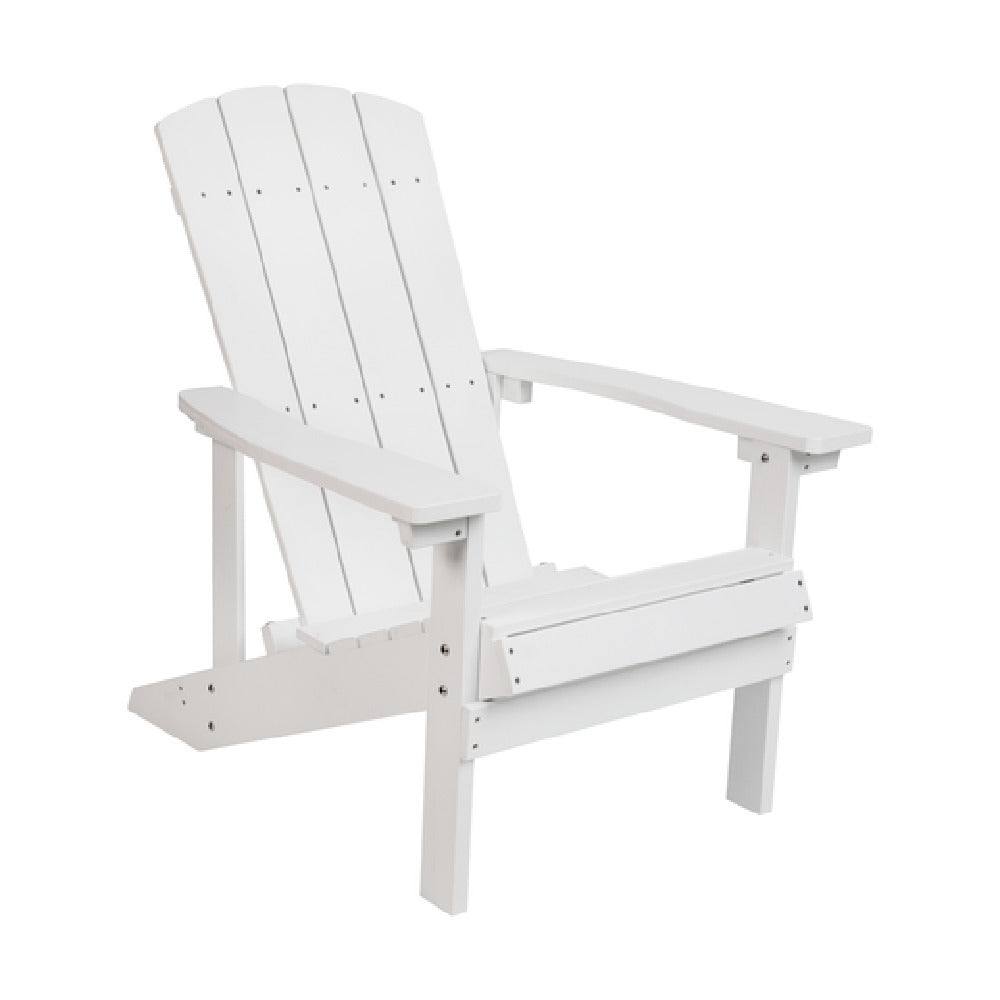 Flash Furniture JJ-C14501-WH-GG Adirondack Chair 350 Lb. Weight Capacity Weather-resistant Polystyrene Frame