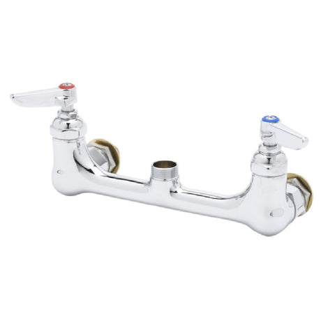 T&S Brass B-0230-CCLN Sink Mixing Faucet Wall Mounted 8" Centers On Sink Faucet With 1/2" IPS CC Male Inlets