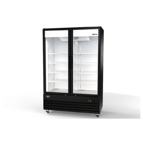 Omcan 50124 (RE-CN-54R-HC) Merchandiser Refrigerator Reach-in Two-section