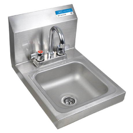 BK Resources BKHS-D-SS-P-G Space Saver Hand Sink Wall Mount 9" Wide X 9" Front-to-back X 5" Deep Bowl