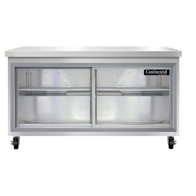 Continental Refrigerator SW60NSGD Work Top Display Refrigerator 60"W 17.0 Cu Ft Capacity