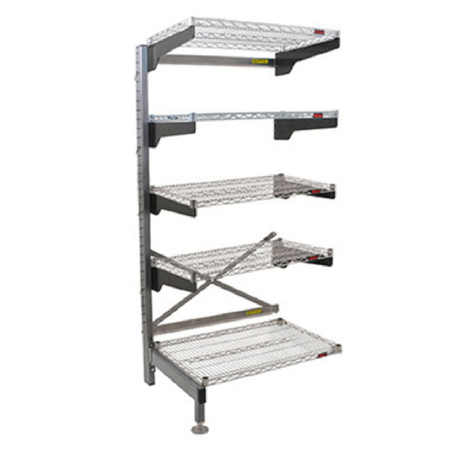 Eagle Q2130VG76A-5 Q-LEVER Cantilever Add-On Shelving Unit 5-tier 31-1/2"W X 26"D X 76"H Overall Size