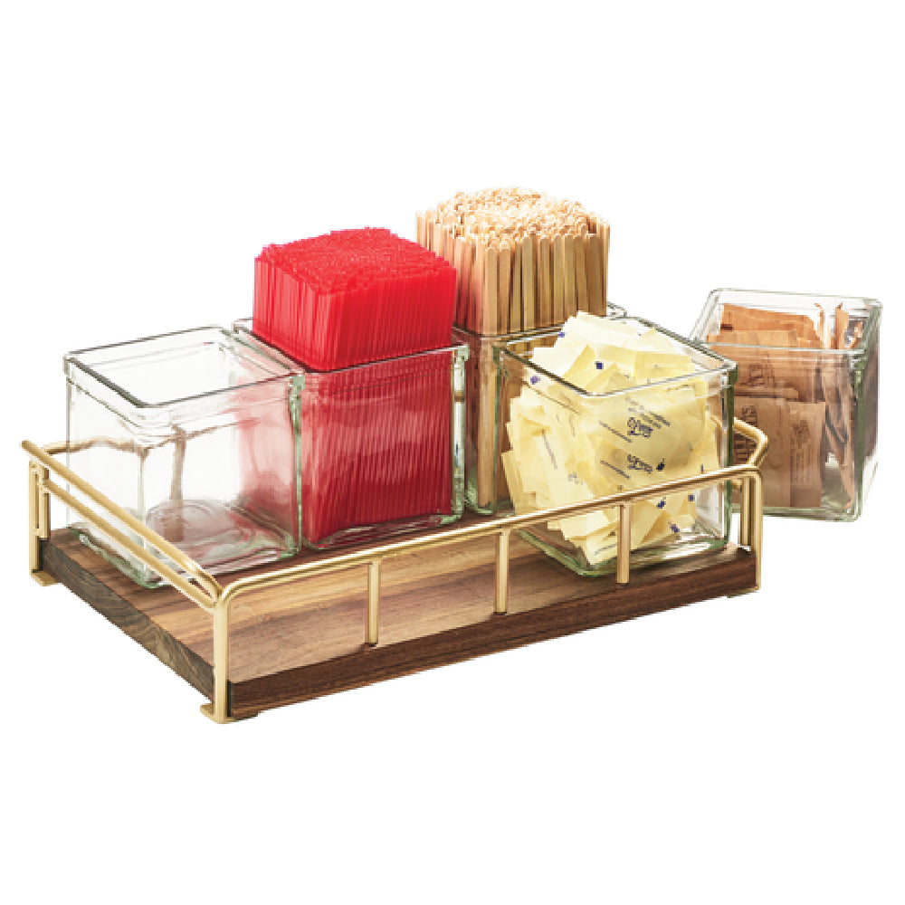 Cal Mil 3713-46 Mid-Century Jar Organizer 13-1/2"W X 8-1/2"D X 5"H Rectangular