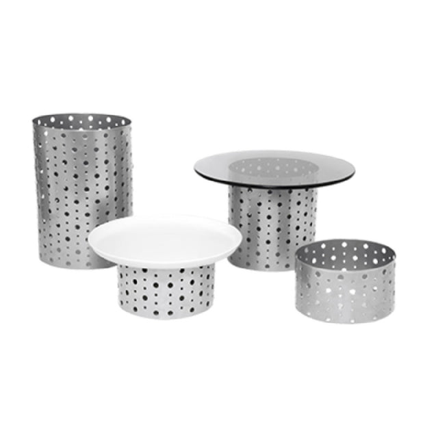 FOH BRI004BCI20 B³ Buffet Building Blocks® Dots Display Riser Set Of 4 (2) 7-1/2" Dia. X 4-1/4" H