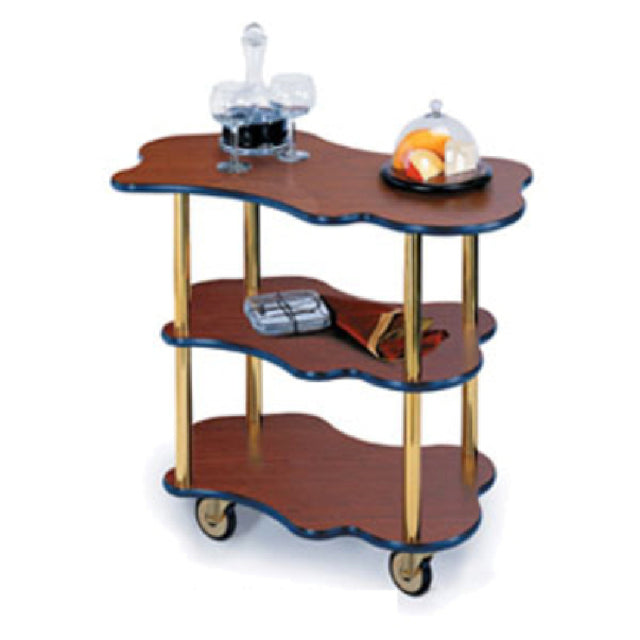 Lakeside 36400_Amber Maple Service Cart Organic Shaped 23-1/4"D X 42-1/2"W X 35-1/4"H