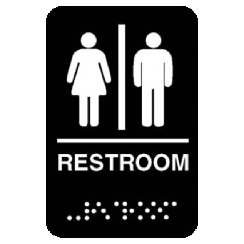 Franklin Machine Products 280-1200 Sign "Men & Women Restroom" 6" X 9"