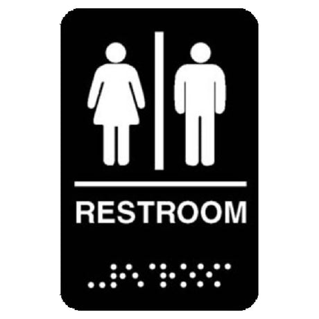 Franklin Machine Products 280-1200 Sign "Men & Women Restroom" 6" X 9"