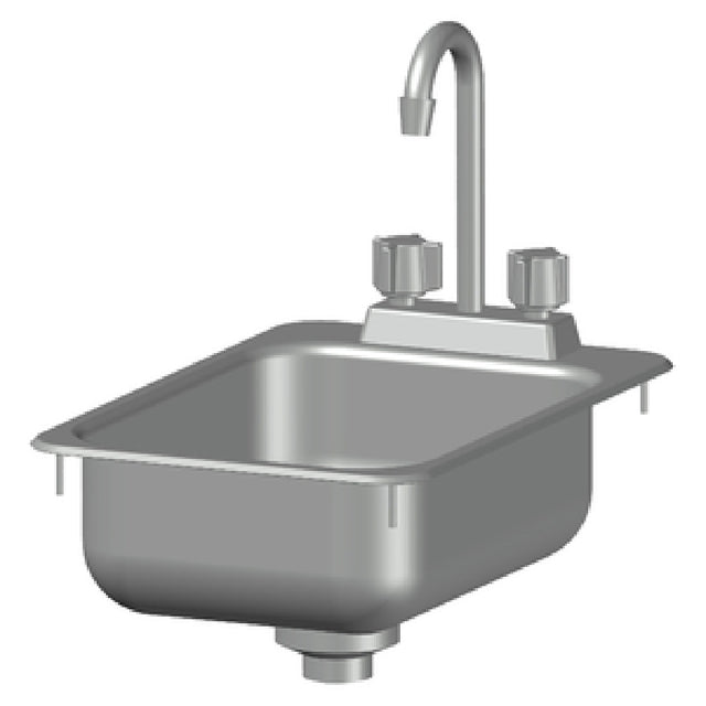 SPG DI-1-5DF - Universal Stainless Drop-In Sink, One Compartment, 12" Wide X 18" Front To Back X 5" Deep