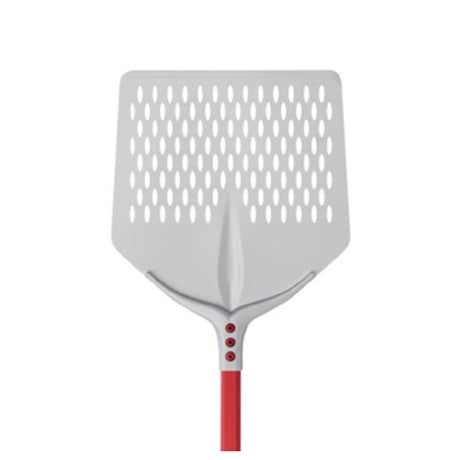 AMPTO 752F45 Square Perforated Pizza Peel Shovel Made Of Anodized Aluminium 17.7"W X 17.7"D