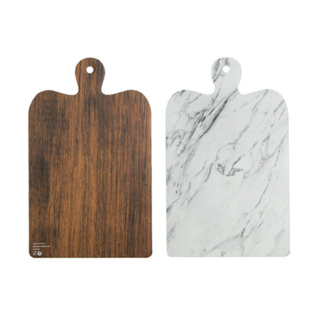PacknWood 210PL1829 - Double Face Marble/Wooden Planks For Mezze/Tapas, 11.6"L X 7.1"W