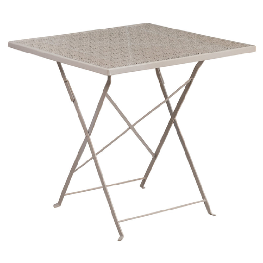 Flash Furniture CO-1-SIL-GG Folding Patio Table 28"W X 28"D X 28"H Square