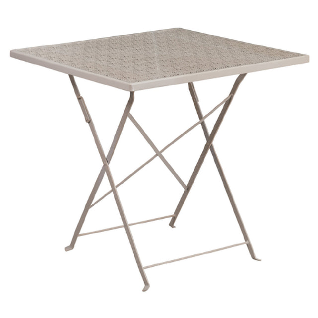 Flash Furniture CO-1-SIL-GG Folding Patio Table 28"W X 28"D X 28"H Square