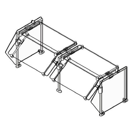 Eagle DCS4-SS-ST1 Spec-SHIELD™ Sneeze Guard Single Tier Single-sided