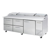 Blue Air BAPP93-D4LM-HC - Pizza Prep Table, Three-section, 93-1/4"W