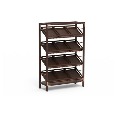 Steelite MGCCAN12DCXF Canvas Angled Shelf Unit Dark Brushed Copper On Legs Steelite Performance