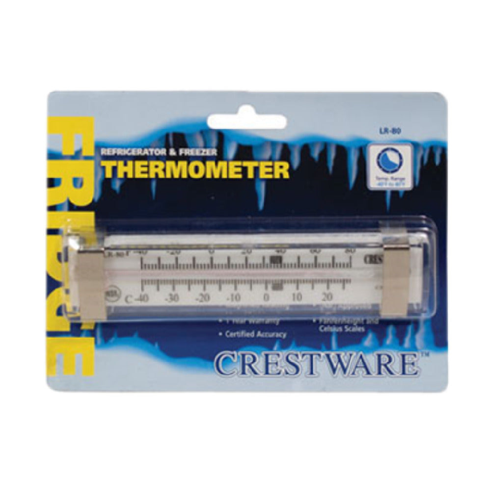 Crestware TRMLR80 Liquid Scale Thermometer 40° To 80°F Horizontal