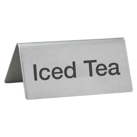 Winco SGN-105 Beverage Tent Sign "Iced Tea" 3"L X 1-1/2"W 1-1/4"H